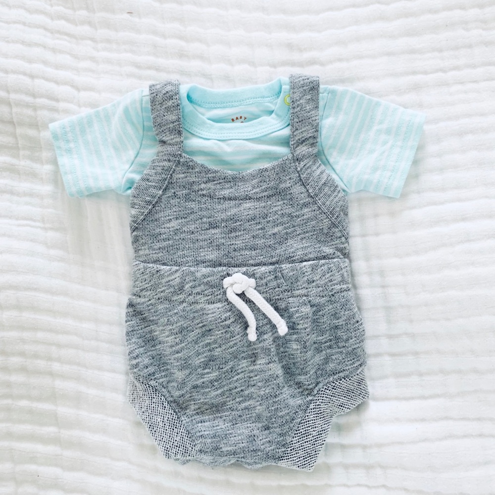 NB Terry coverall with onsie